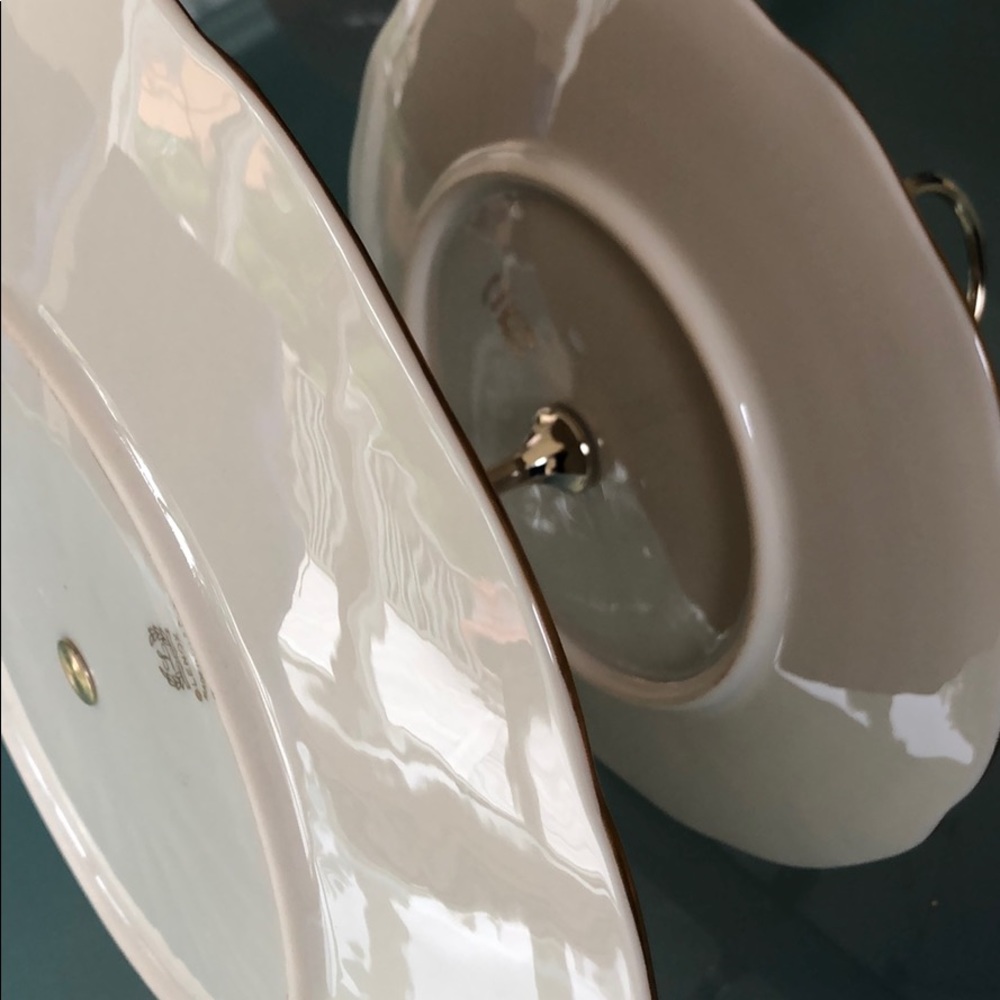 LENOX CHINA TWO TIERED GREENFIELD TERRACE SERVER - Picture 8 of 14